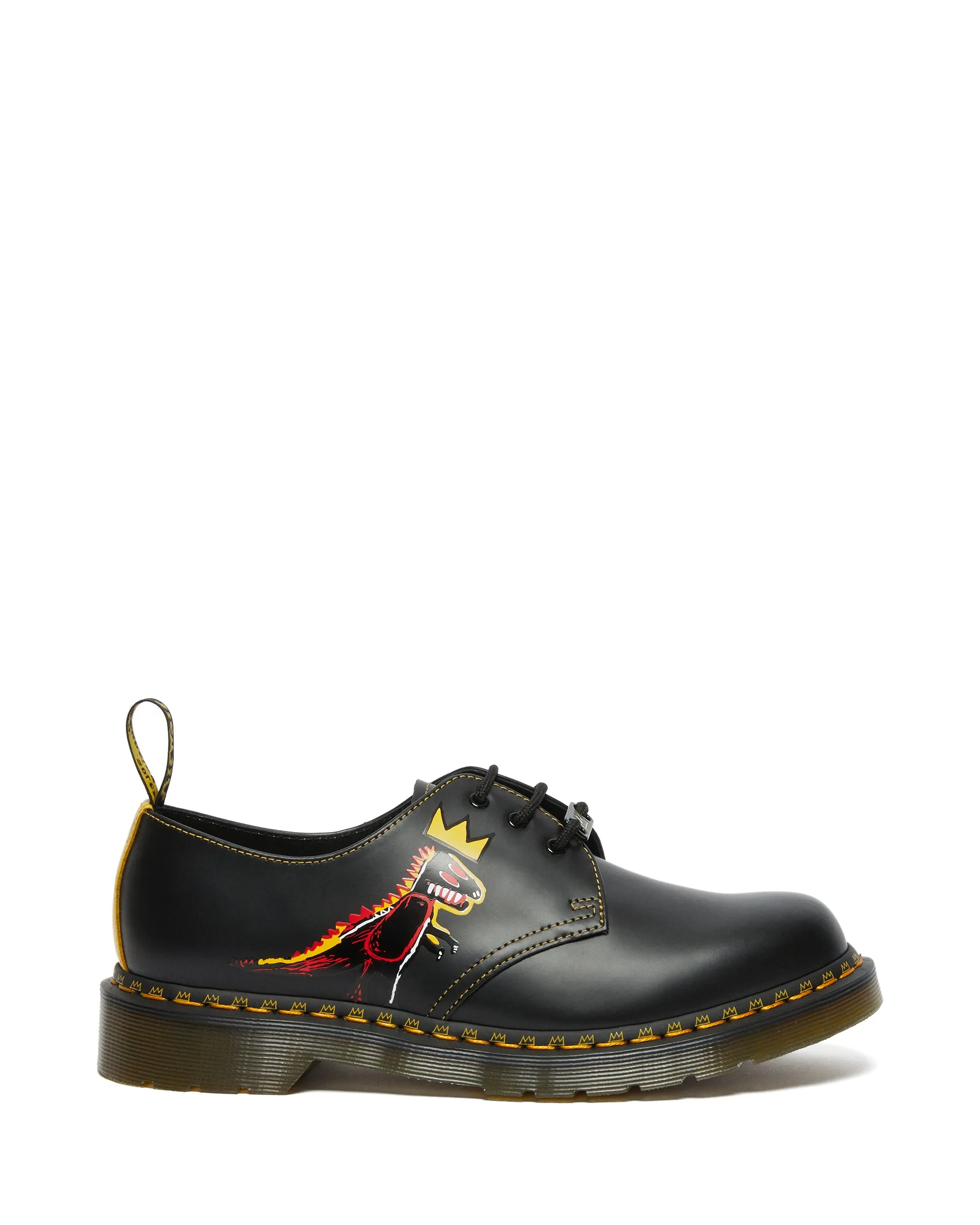 1461 BASQUIAT II BLACK DMS YELLOW PEZ SMOOTH SMOOTH LEATHER OXFORD SHOES