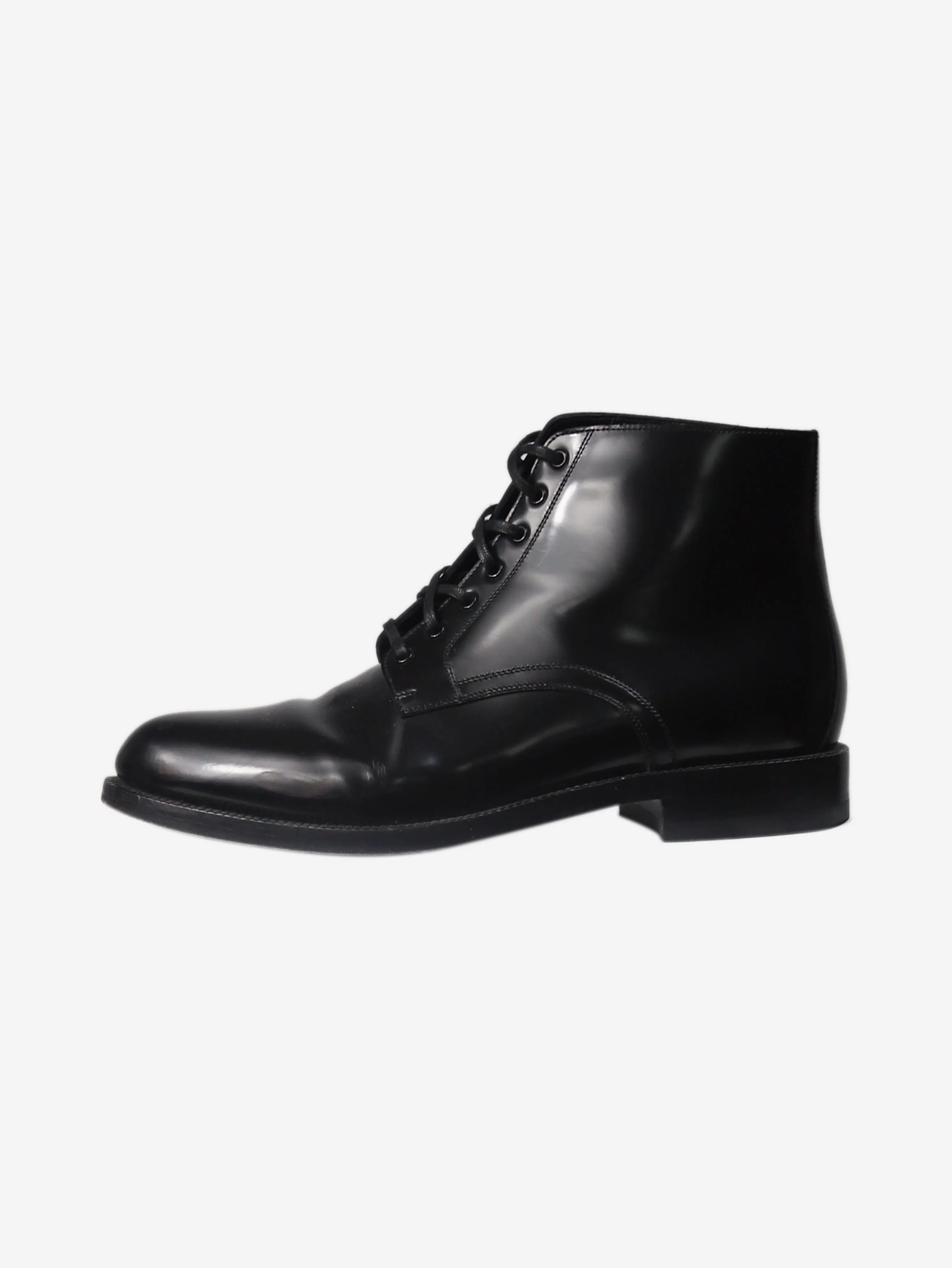 Black leather boots - size EU 38