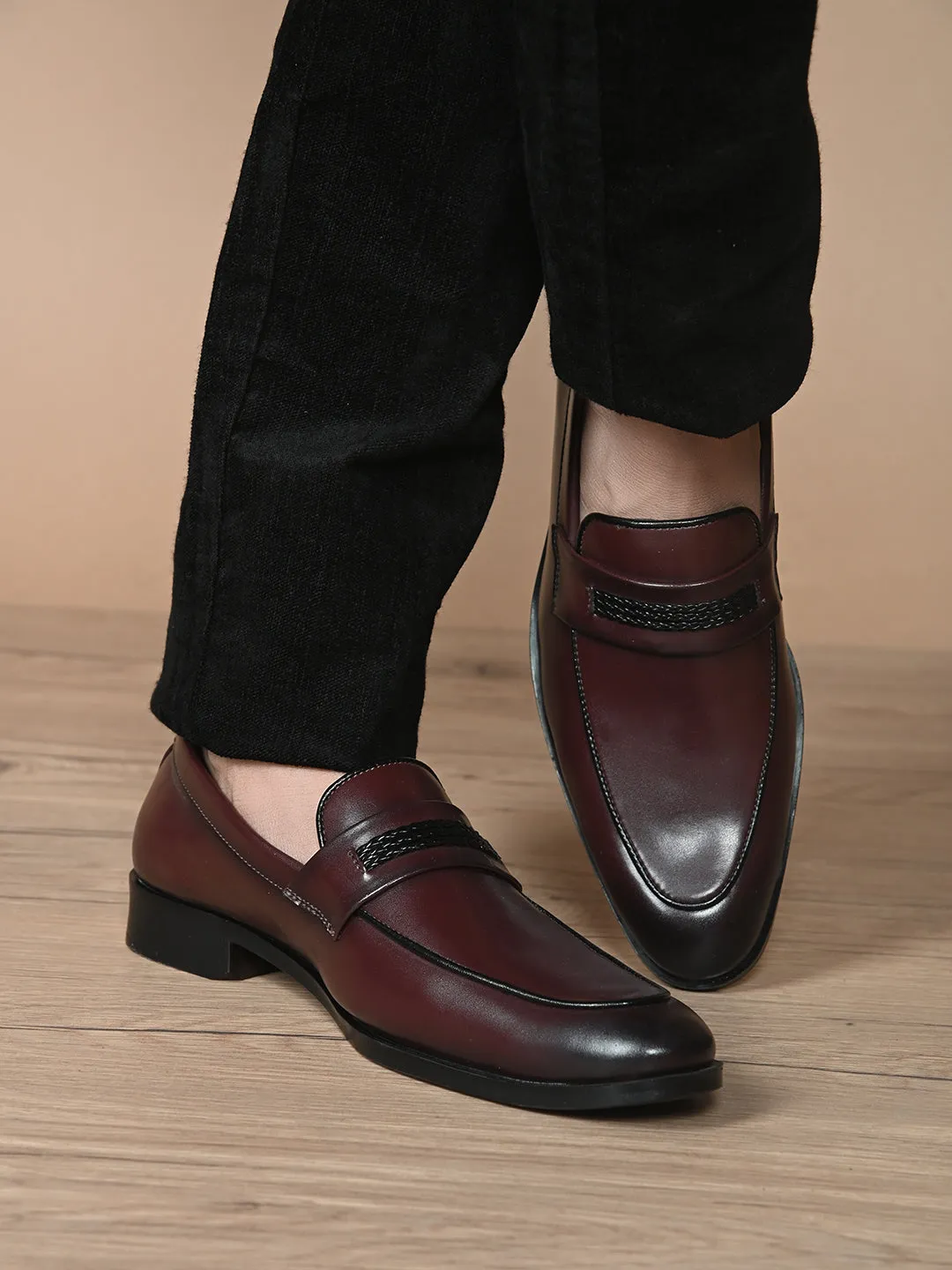 Bond Cherry Saddle Loafers