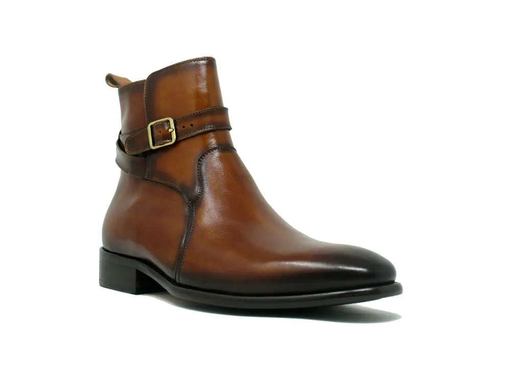 Buckle Leather Strap Boots