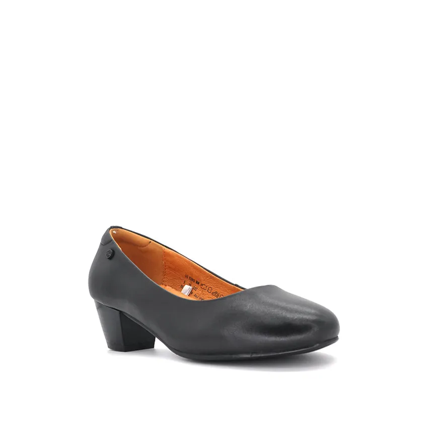 Delani Pump Women's Shoes - Black Leather