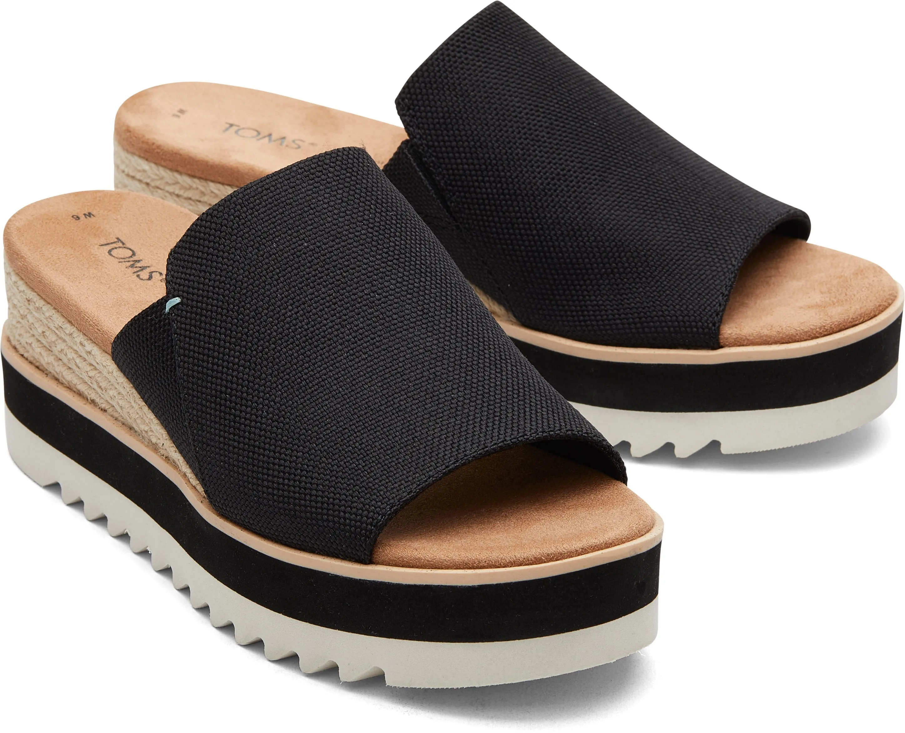 Diana Mule Sandal - Black Canvas