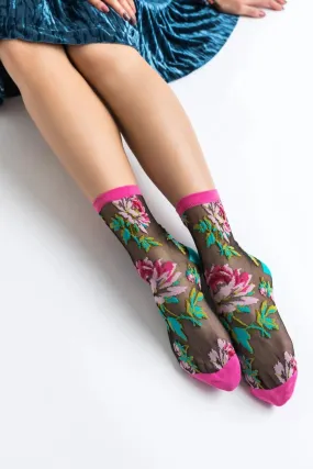 ENGLISH ROSE SHEER ANKLE SOCKS