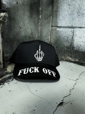 FUCK OFF CURVED BILL BLACK HAT