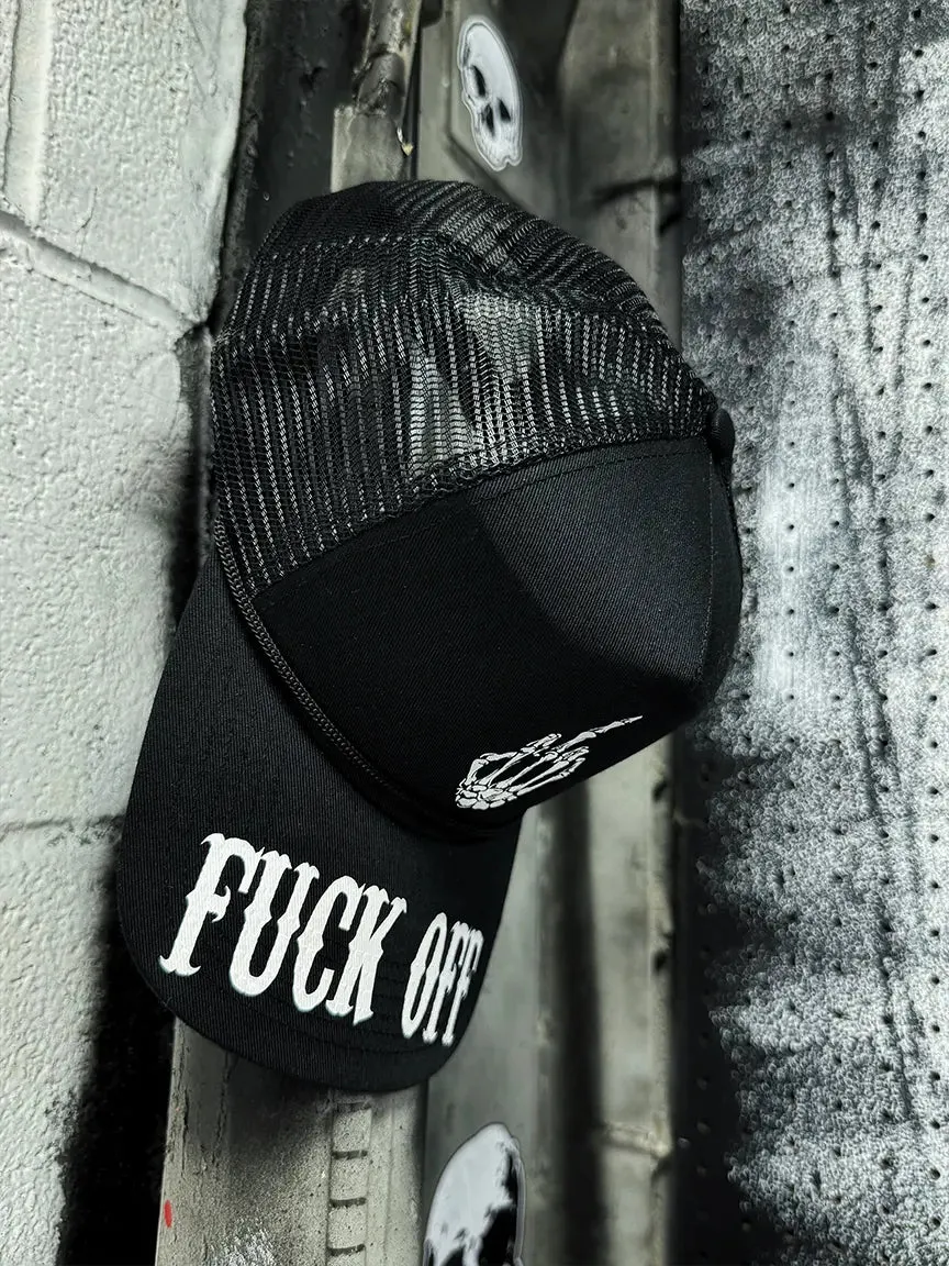 FUCK OFF CURVED BILL BLACK HAT