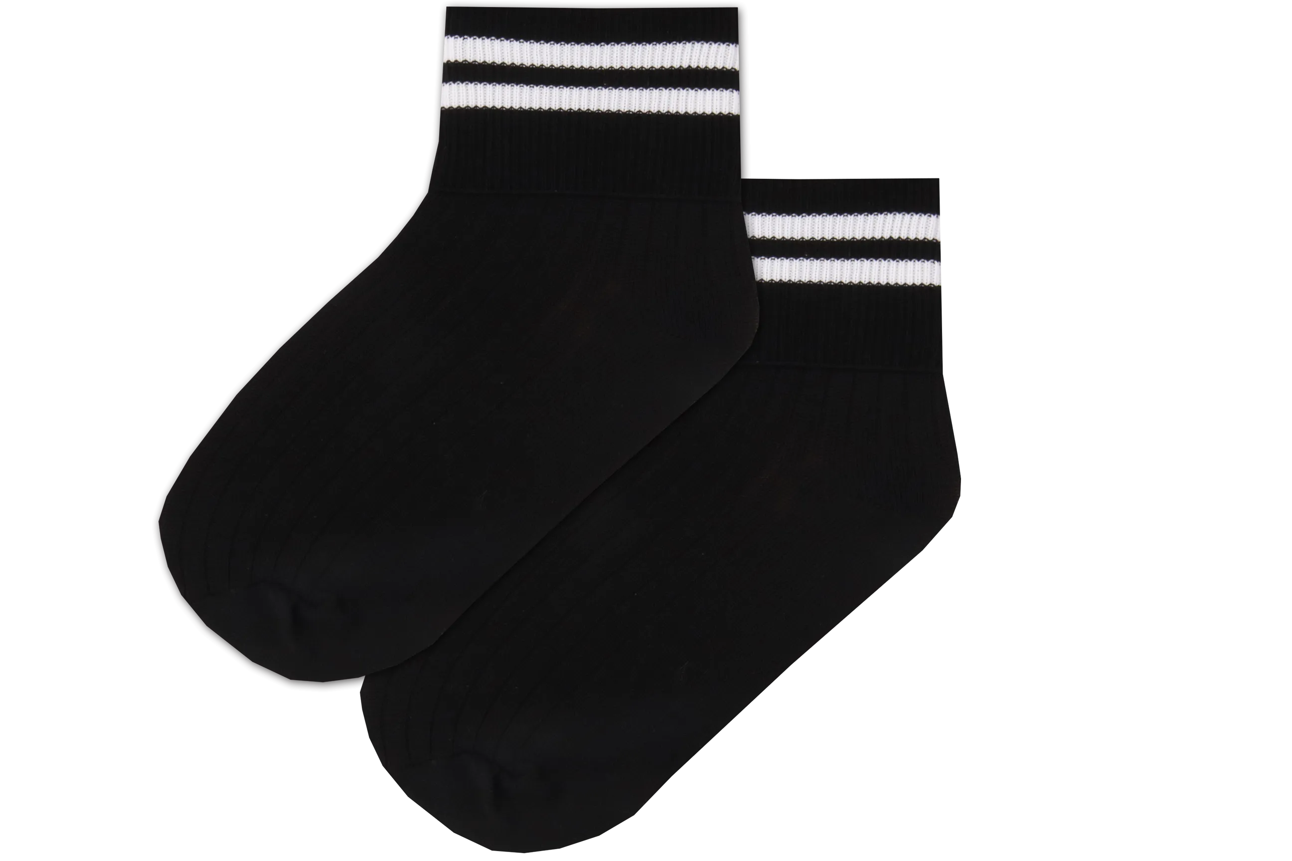 Girls Striped Anklets - Isiqalo Blk/Wht