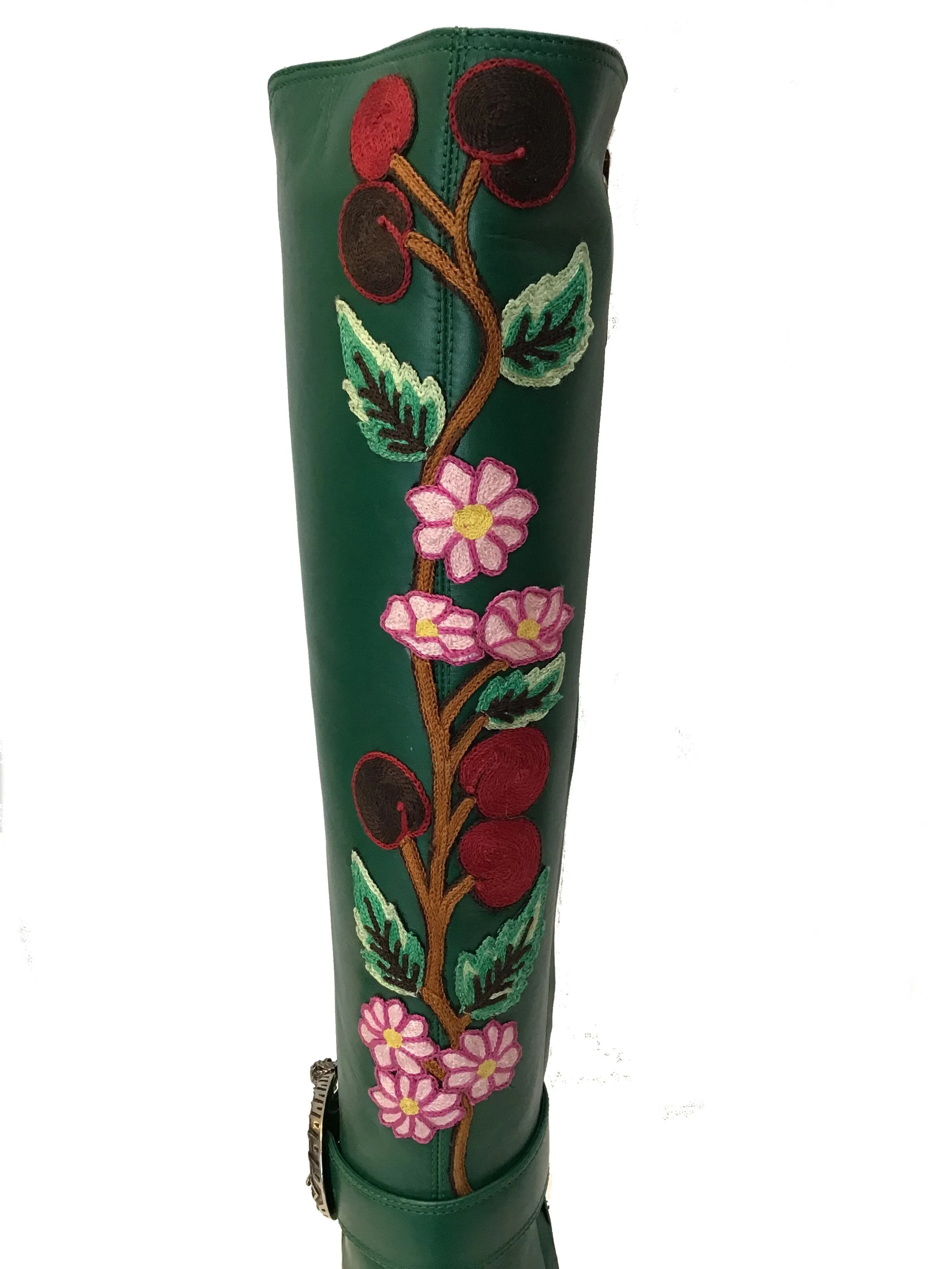 Gucci Dionysus Embroidered Knee Boots Size 7.5