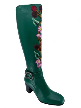 Gucci Dionysus Embroidered Knee Boots Size 7.5