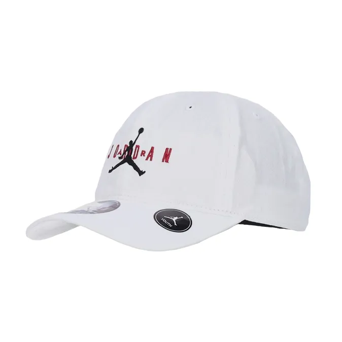 Jordan adjustable hat for boys with curved visor Brim Adjustable 9A0569-001 white