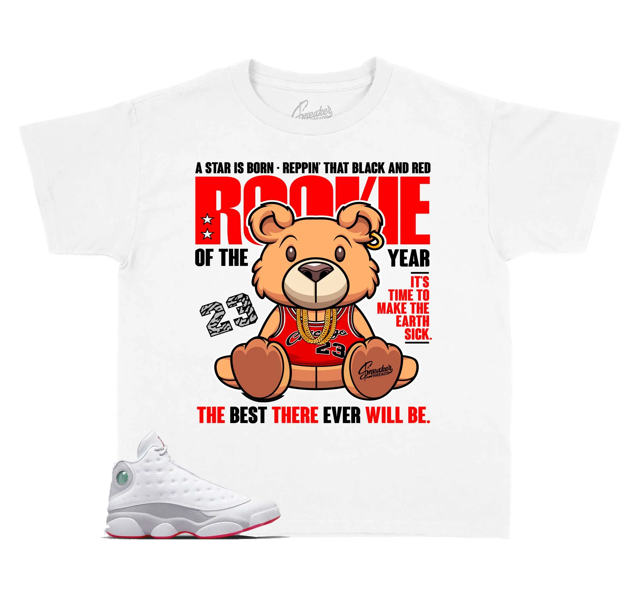 Kids - Wolf Grey 13 Rookie Bear Shirt