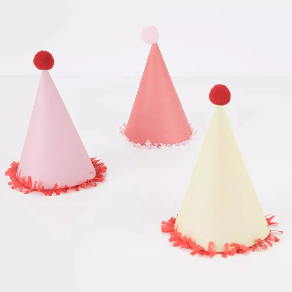 Large PomPom Fringe Party Hats