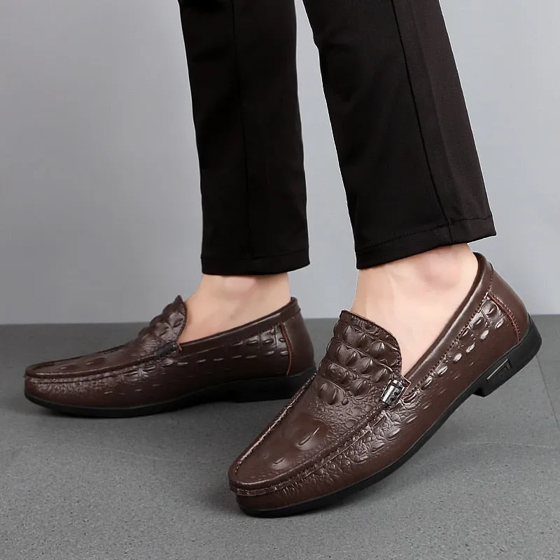 Men's Crocodile Dress Leather Shoes