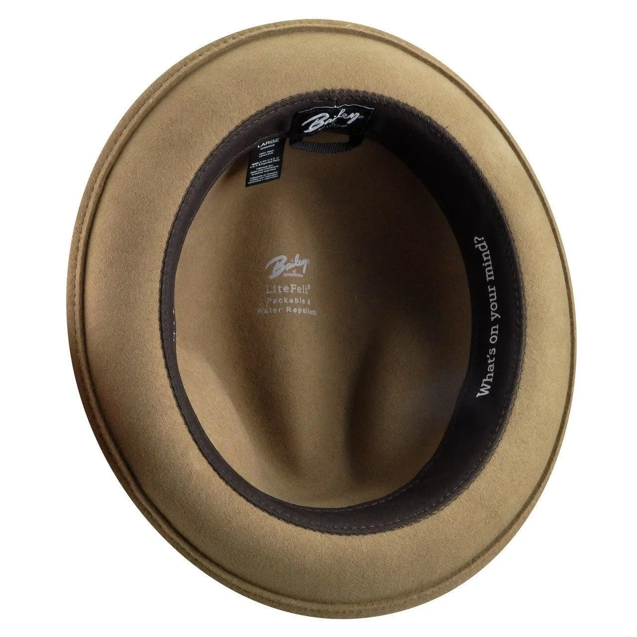 Men's Fedora Hat -Tino by Bailey of Hollywood Color Camel