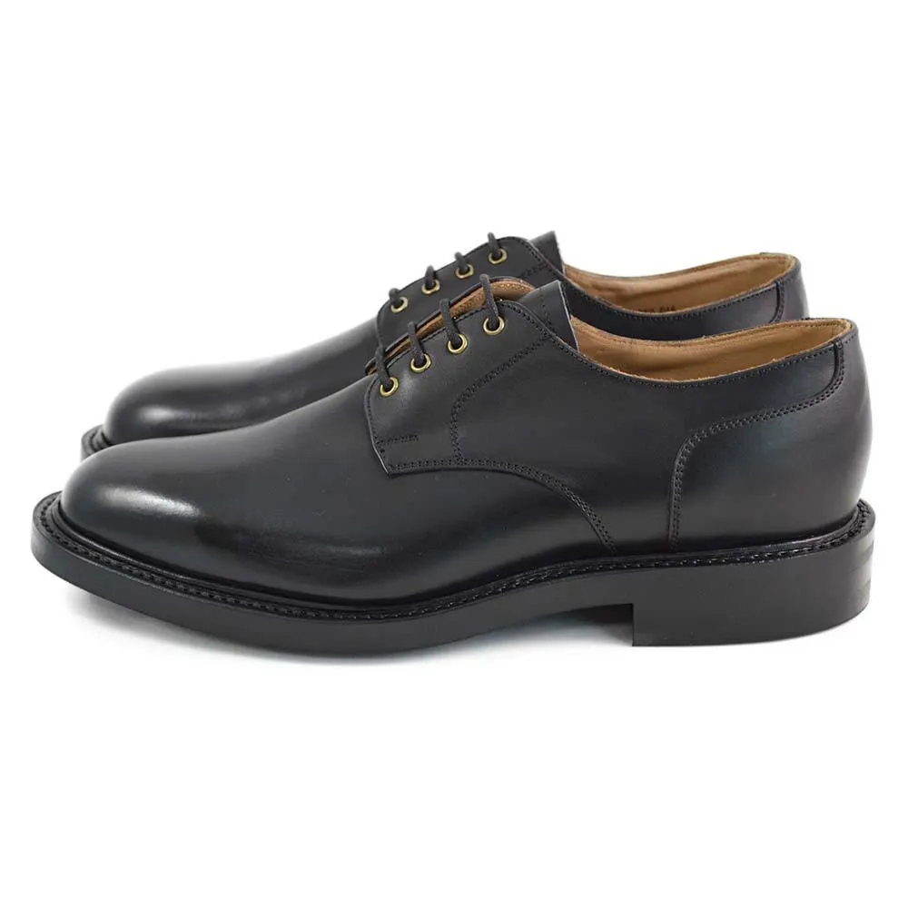 NPS BLAIR Plain Derby Shoes - Black with itshide Sole