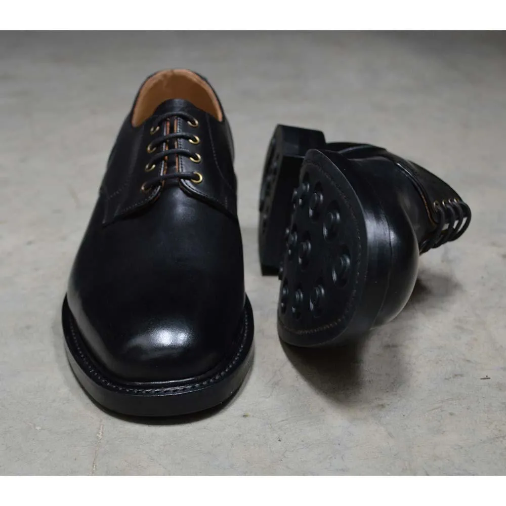 NPS BLAIR Plain Derby Shoes - Black with itshide Sole