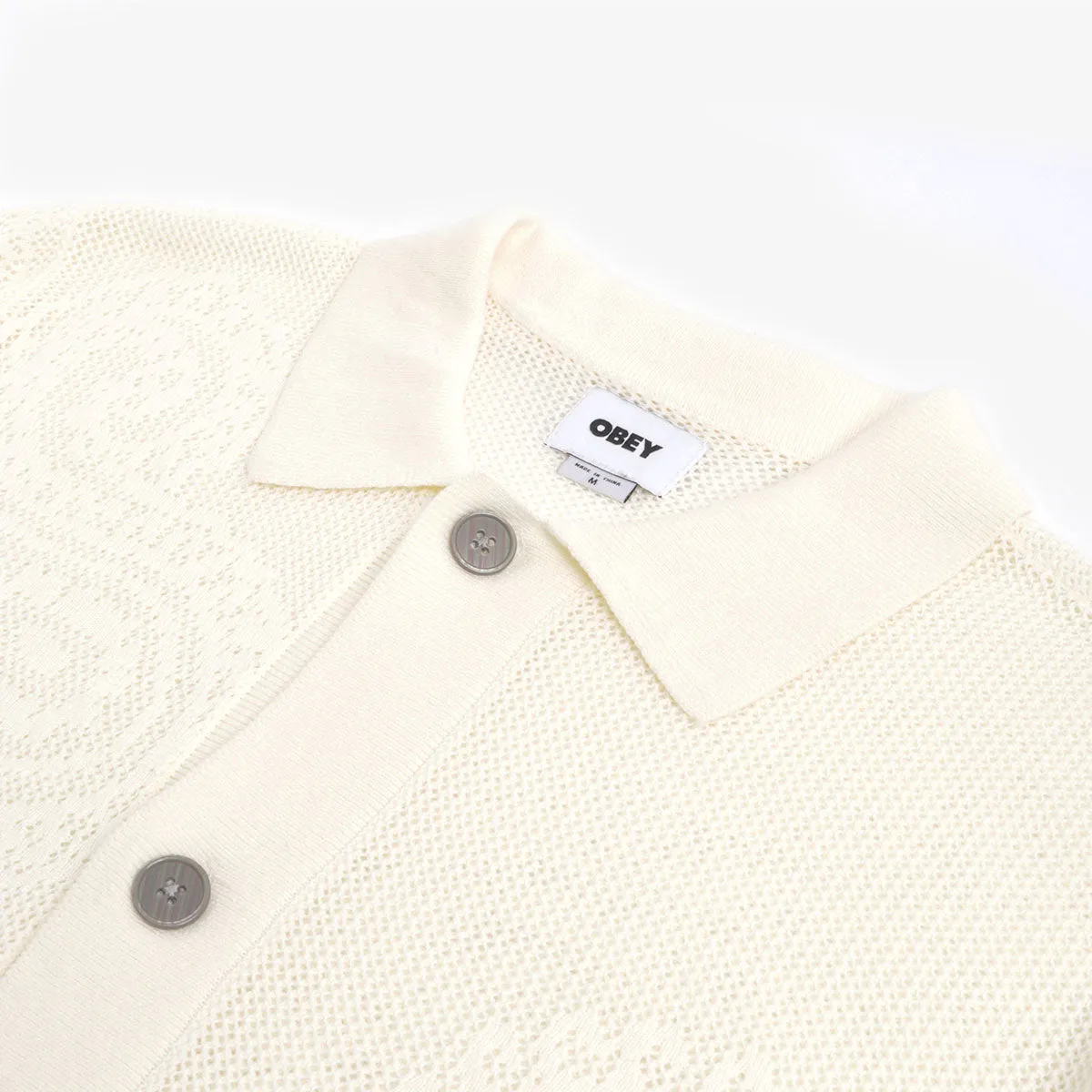 OBEY Tear Drop Open Knit Shirt