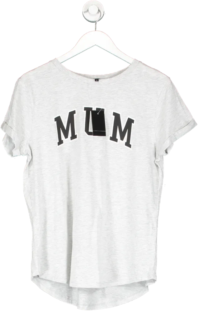 Peacocks Grey Mum Slogan T-shirt UK M