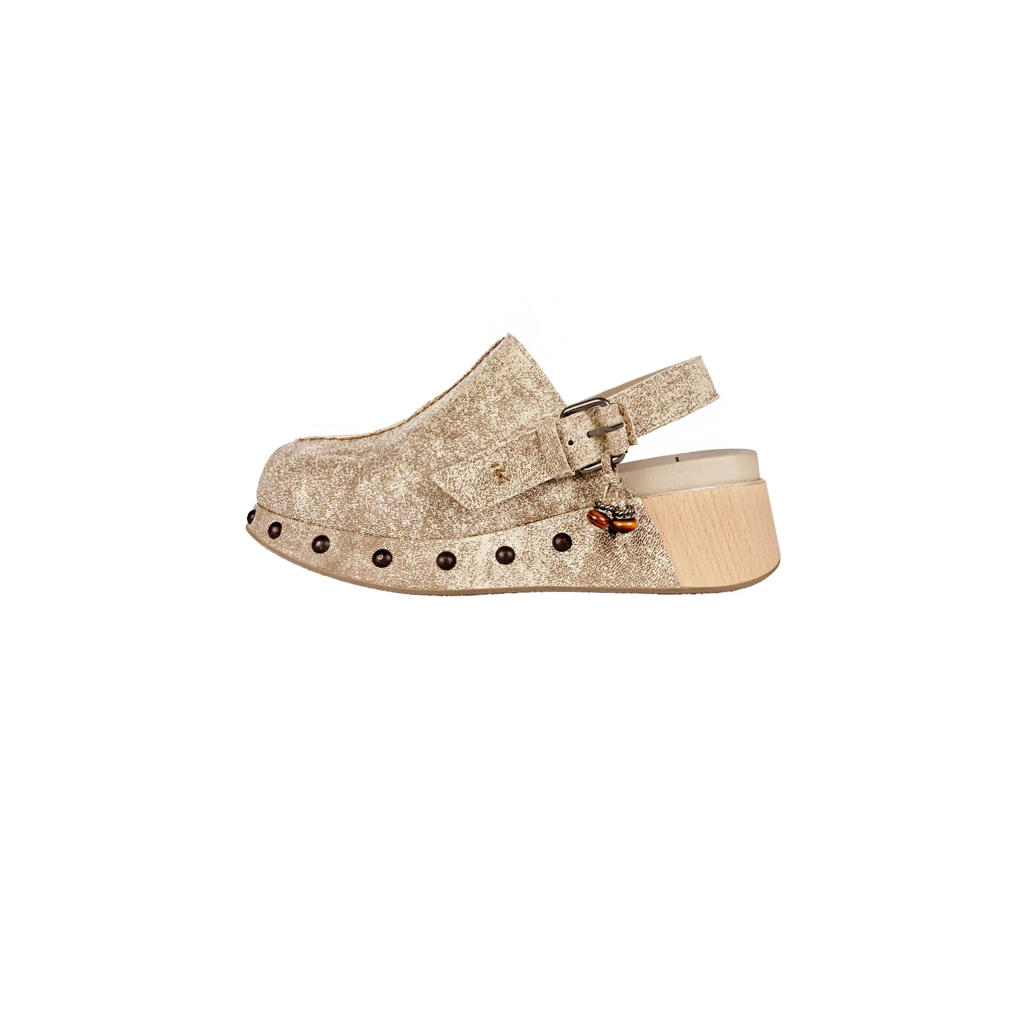 Platform Clog Vintage Beige