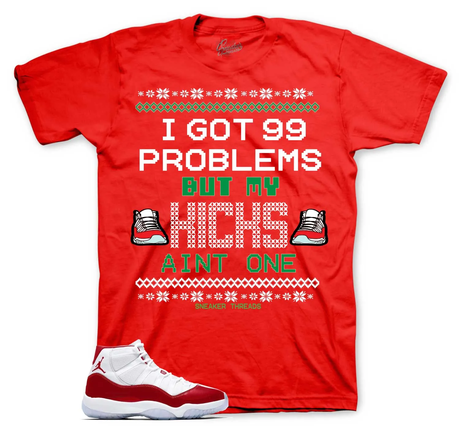 Retro 11 Varsity Red Shirt - 99 Problems- Red