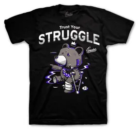 Retro 13 Court Purple Shirt - Trust Your Struggle - Black