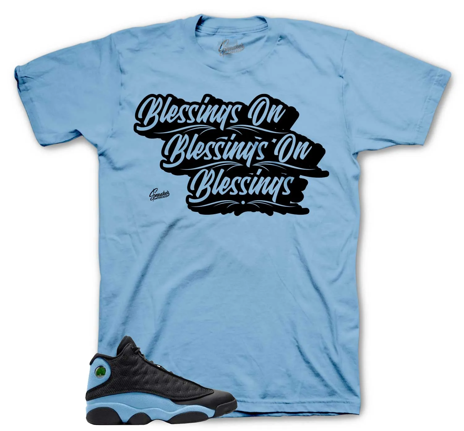 Retro 13 University Blue Blessings Shirt