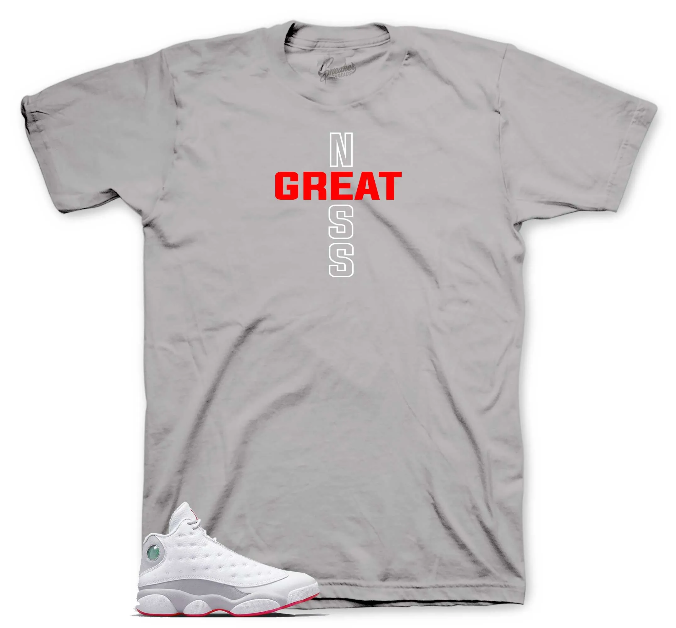 Retro 13 Wolf Grey Greatness Cross Shirt