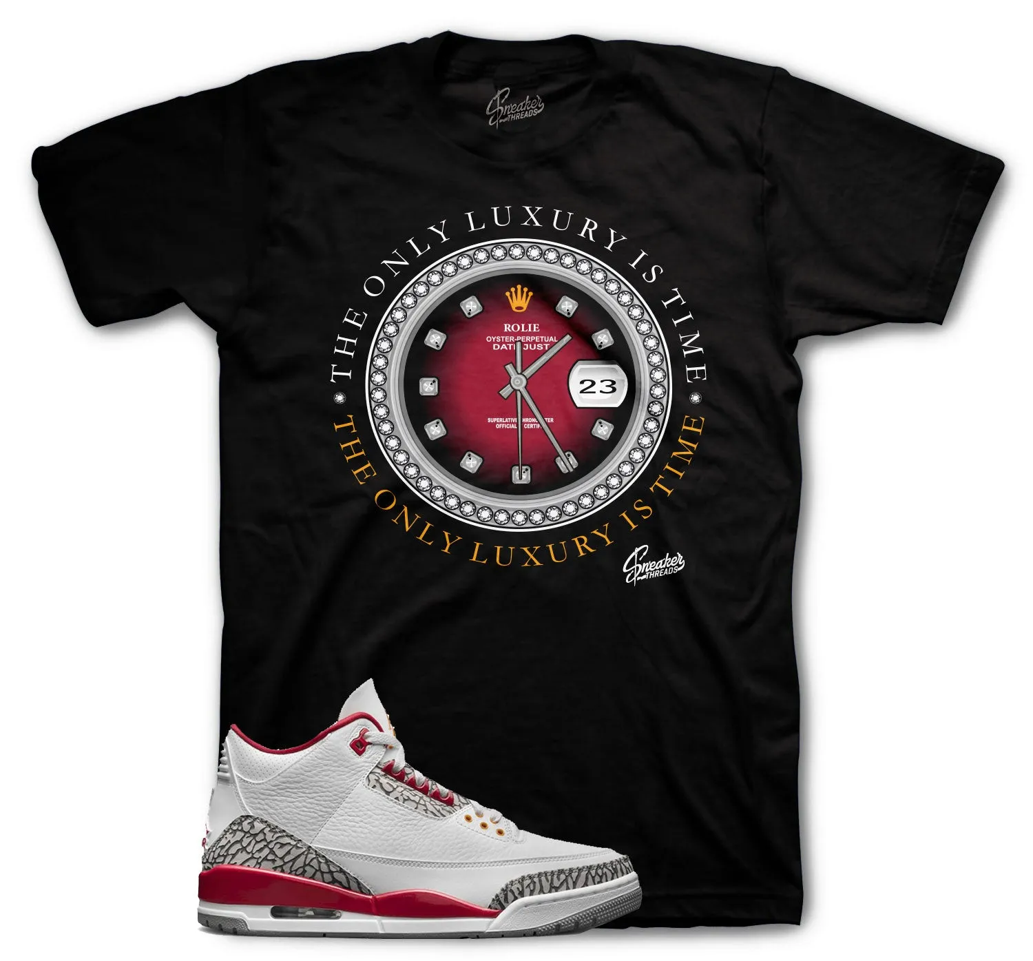 Retro 3 Cardinal Red Rolie Time Shirt