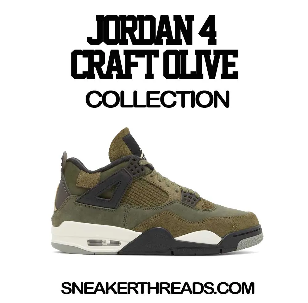 Retro 4 Craft Olive Shirt - Clean Pair - Natural