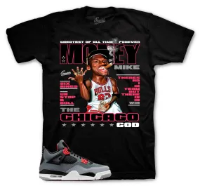 Retro 4 Infrared Shirt - Money Mike - Black