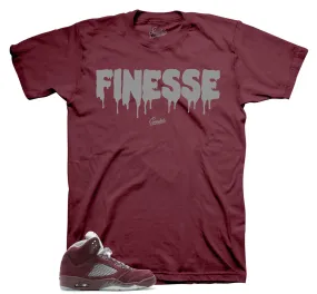 Retro 5 Burgundy Shirt - Finesse - Burgundy