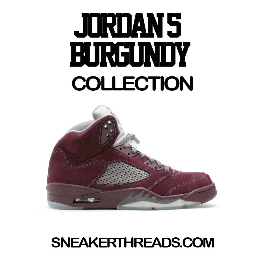 Retro 5 Burgundy Shirt - Greatness Cross - Burgundy