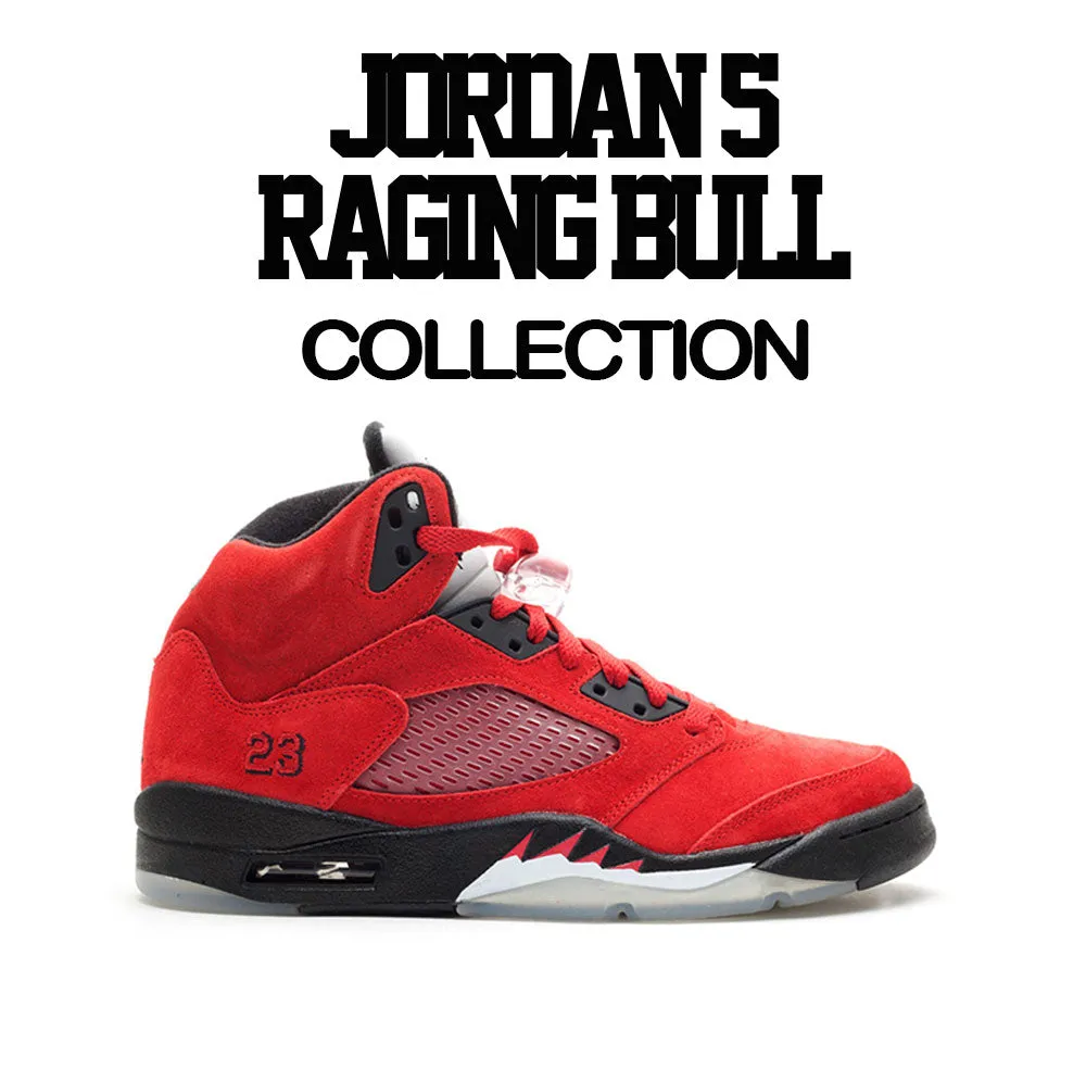 Retro 5 Raging Bull Shirt -ST Michael - Red