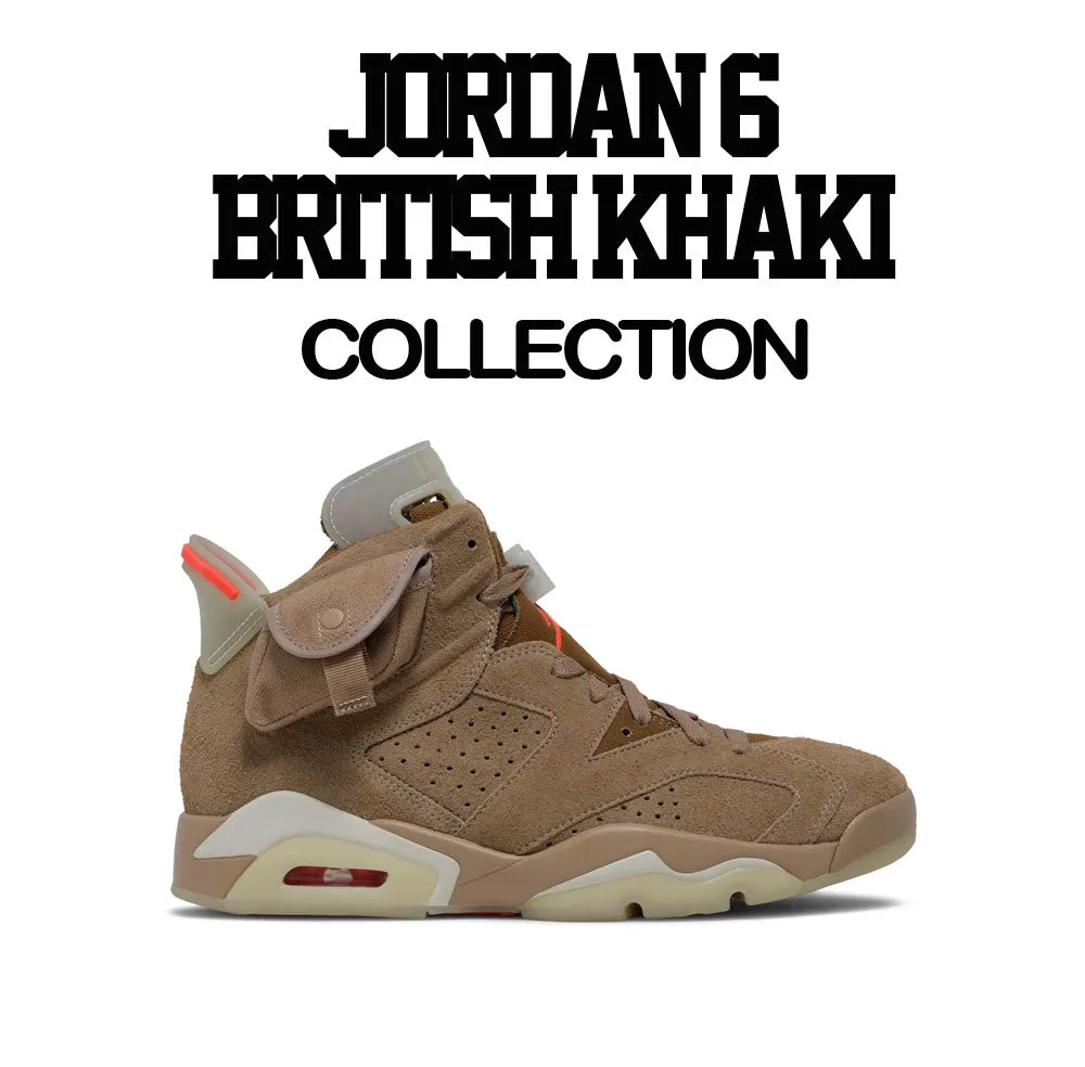 Retro 6 British Khaki Shirt - Fresh Sneakers -Khaki