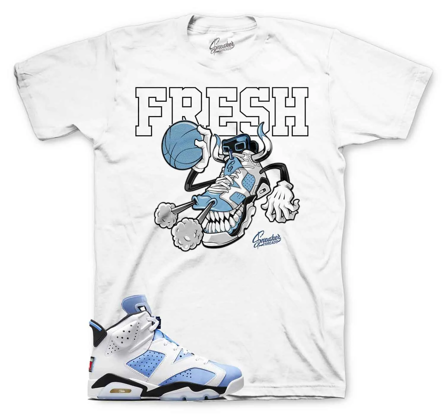 Retro 6 University Blue Shirt - Fresh kicks Sneaker Tee