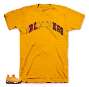 Retro 7 Low Taxi Shirt - Stitched Bless - Gold