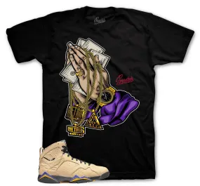 Retro 7 Vachetta Tan Shirt - Blessed King - Black