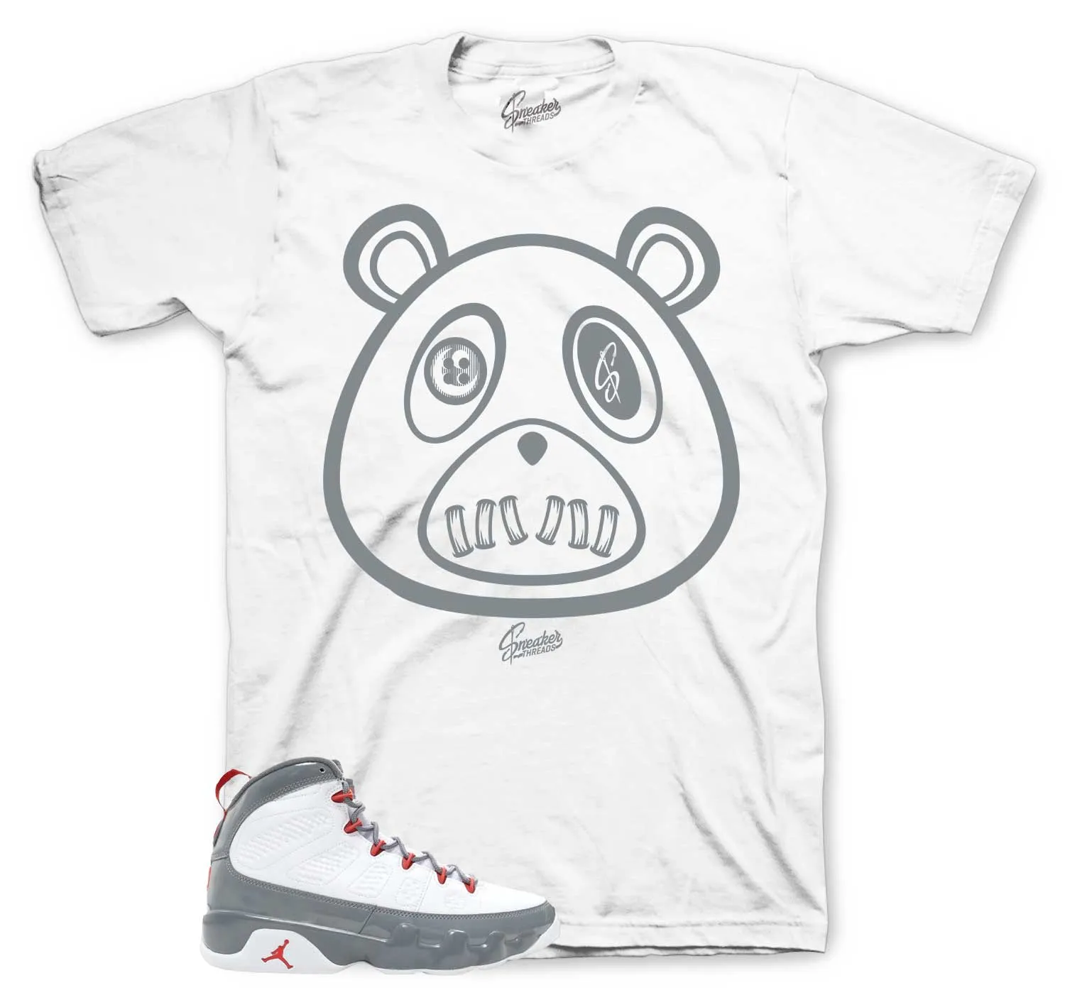 Retro 9 Fire Red ST Bear Shirt