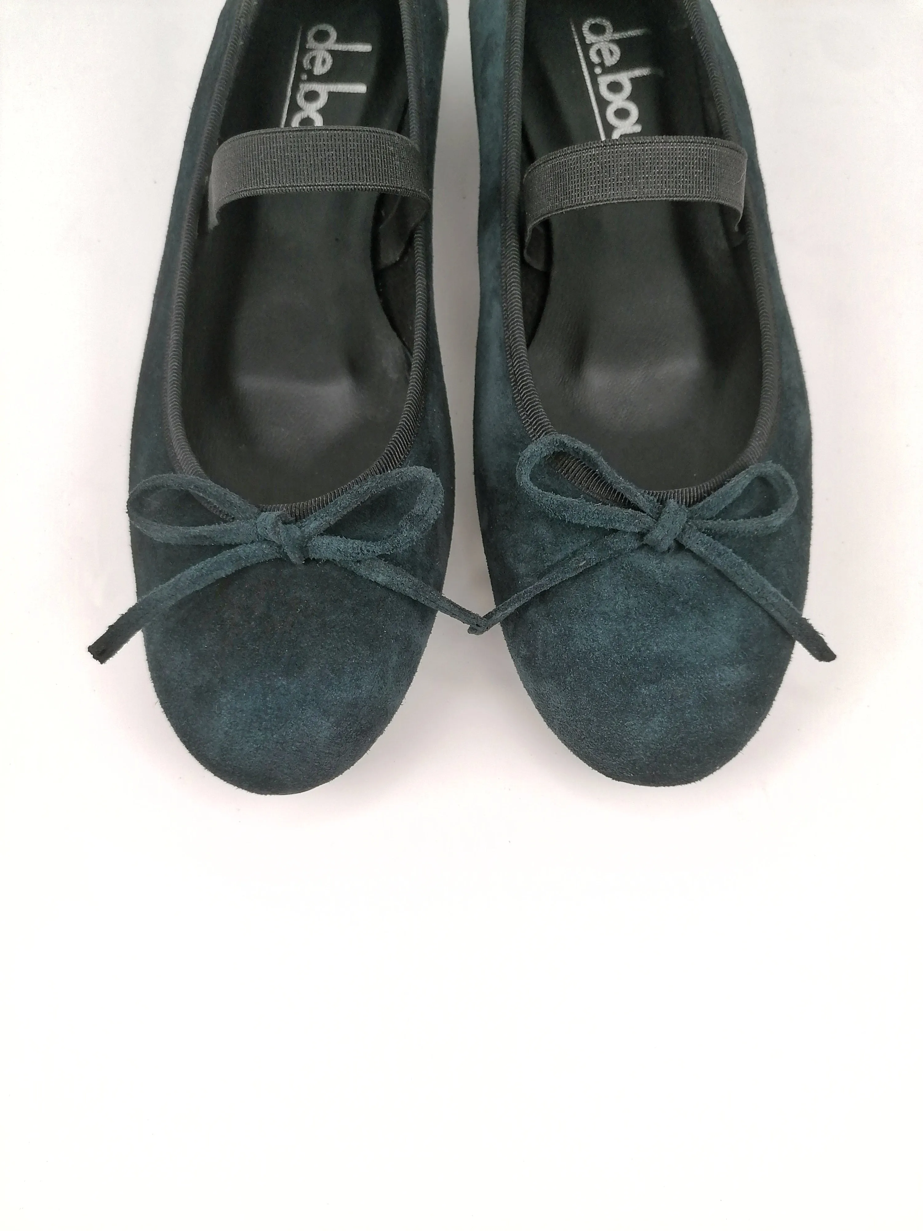 SABRINA PETROL SUEDE LEATHER BALLERINAS