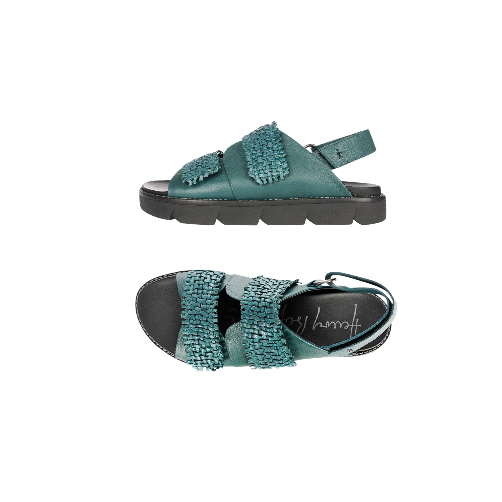 Sandal Intreccio Madreperla Teal