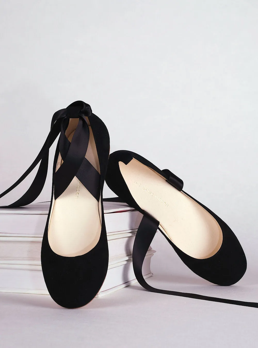 SIENNA BALLET FLATS - BLACK NUBUCK