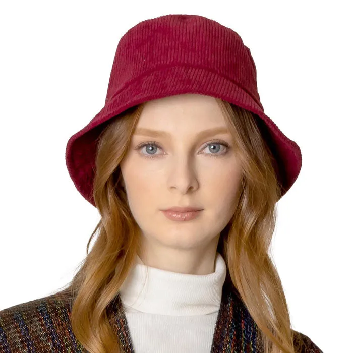 Solid Corduroy Bucket Hat