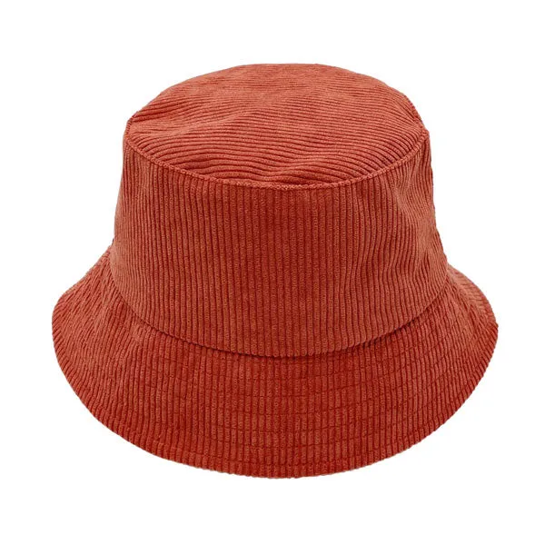 Solid Corduroy Bucket Hat