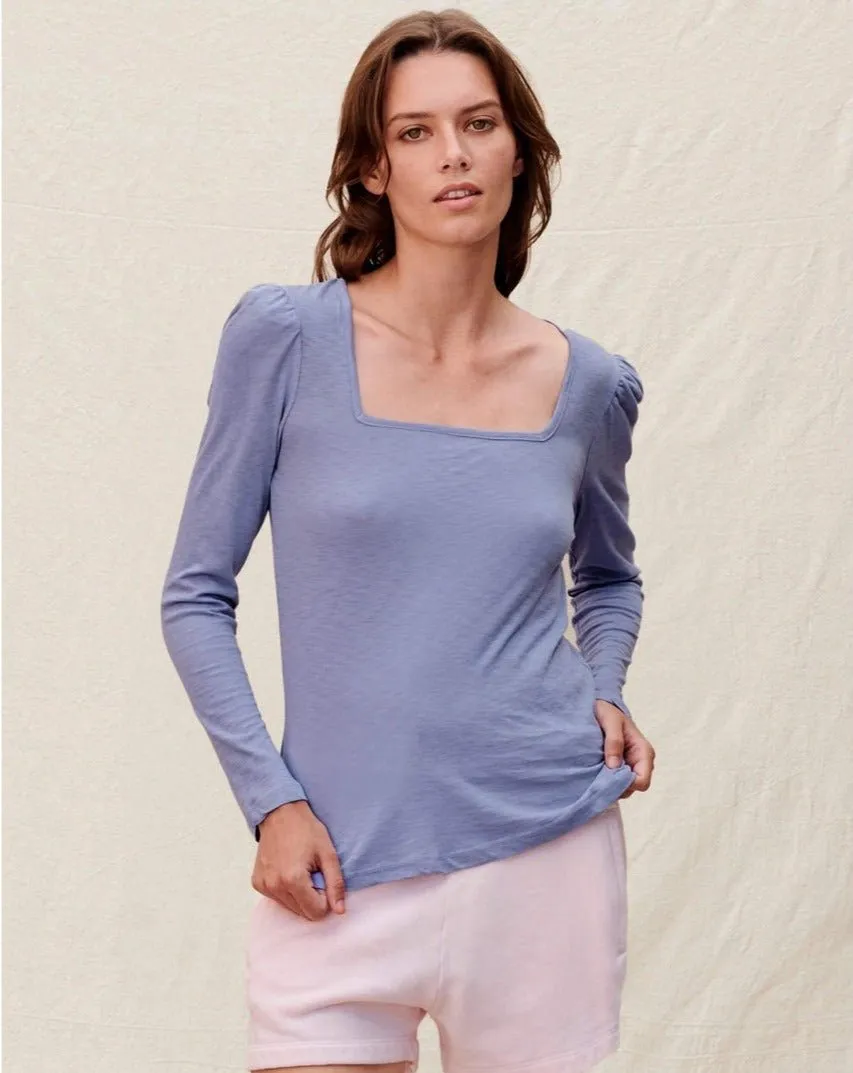 Sundry Clothing Square Neck Long Sleeve Top