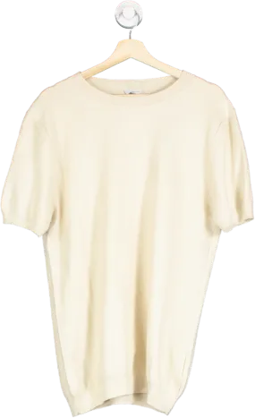 Sunspel Beige Knit T Shirt UK M