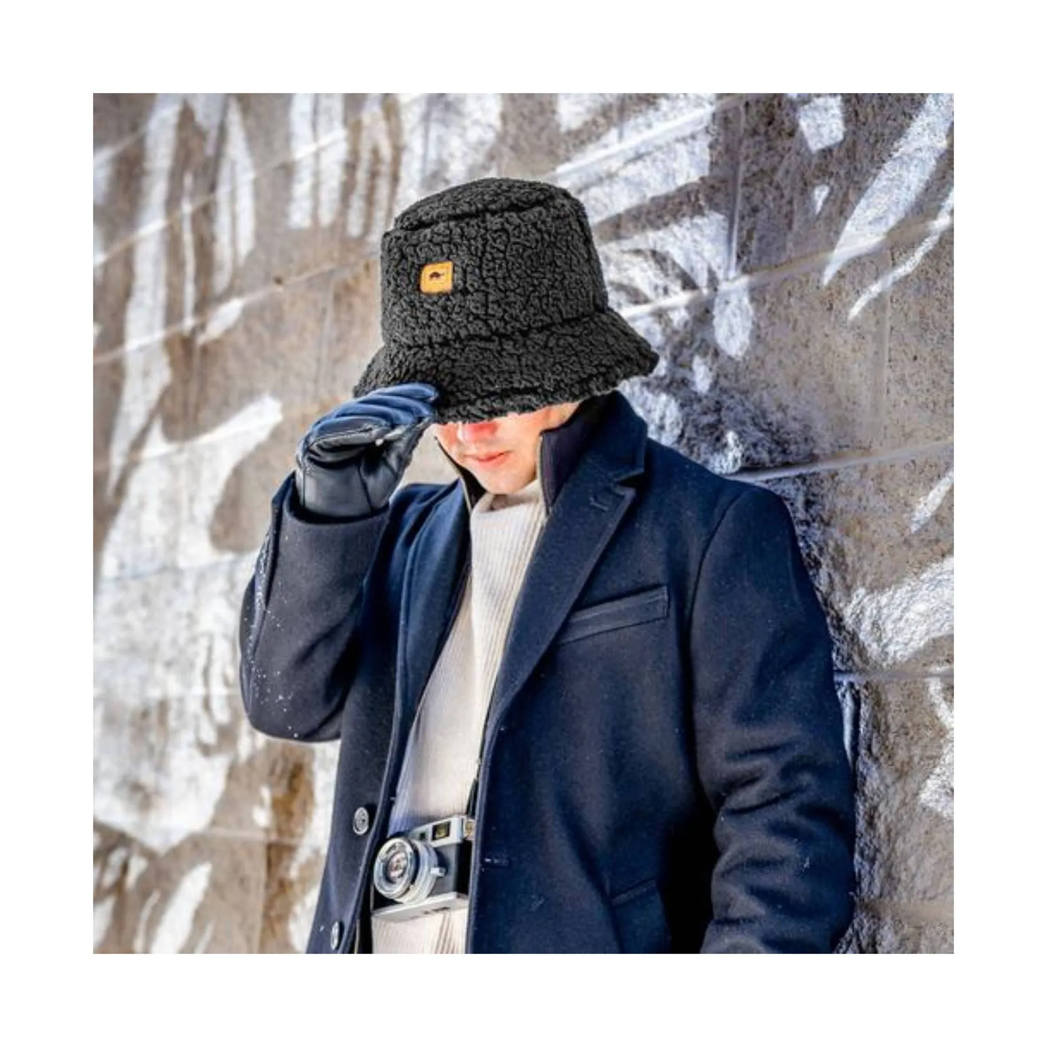 Turtle Fur Lush Bucket Hat - Black