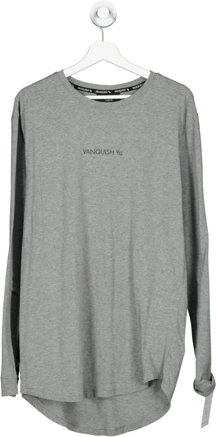 Vanquish Grey Long Sleeve T Shirt UK L