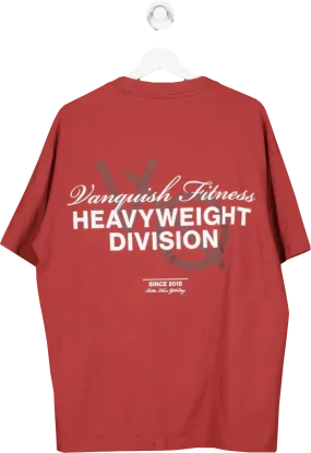 Vanquish Red Heavyweight Division Oversize T Shirt UK L