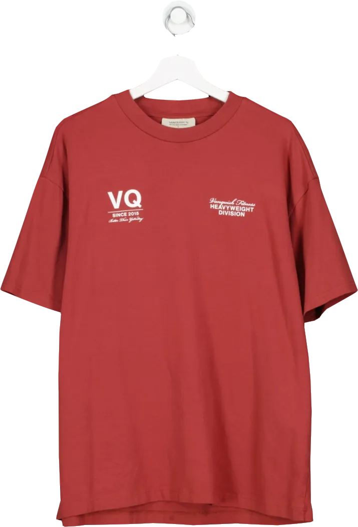 Vanquish Red Heavyweight Division Oversize T Shirt UK L