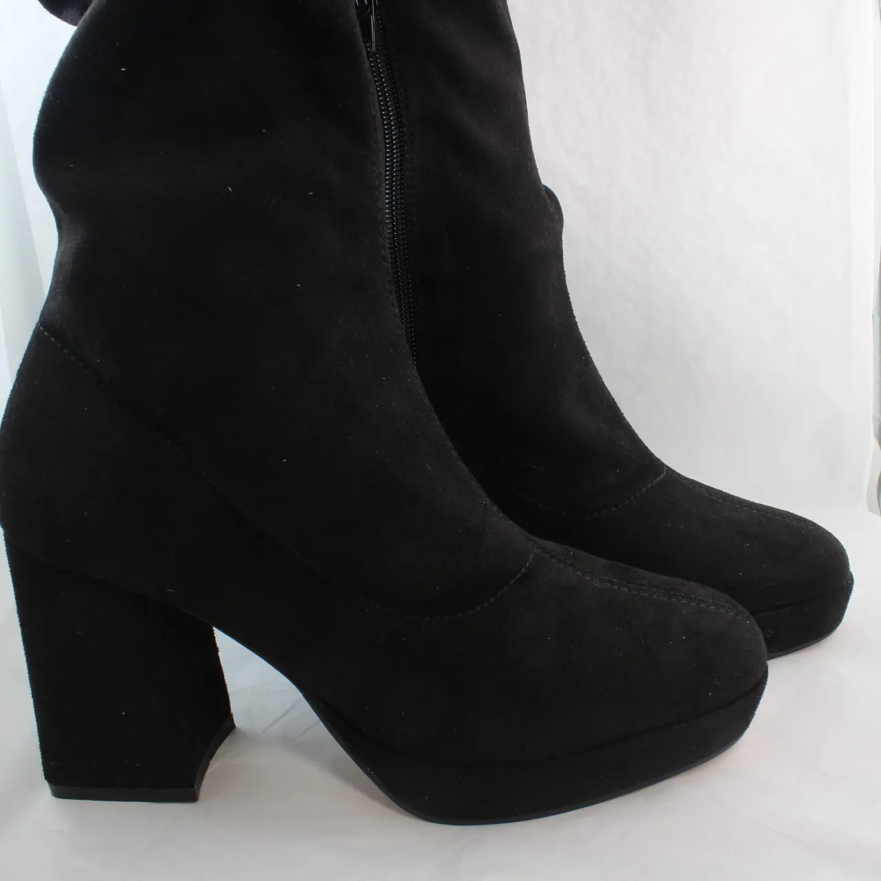 Womens Micro Sock Boots in Black - Stylish and Comfortable Office Footwear