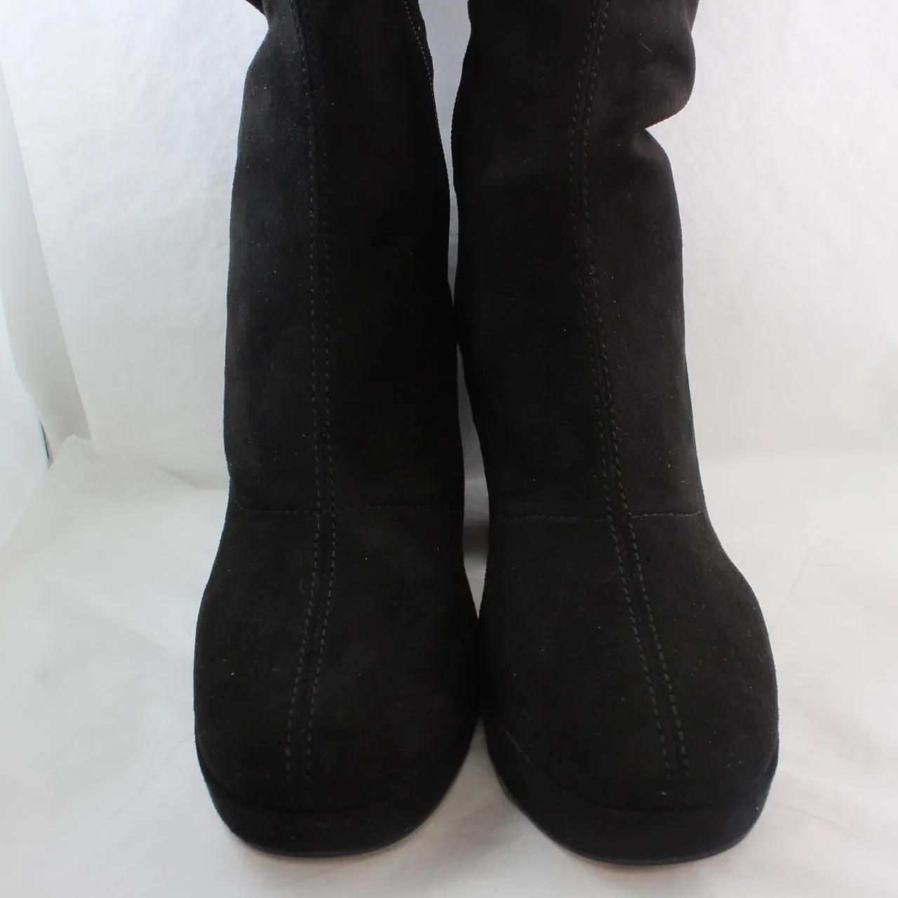 Womens Micro Sock Boots in Black - Stylish and Comfortable Office Footwear